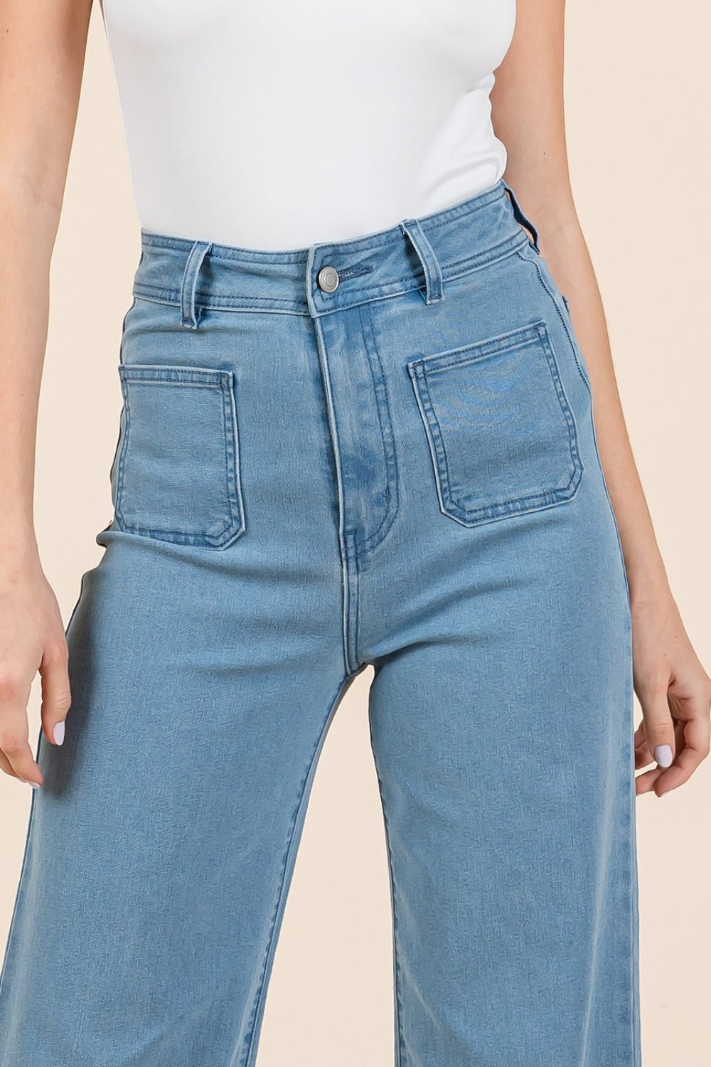 Mittoshop High Waist Wide Leg Jeans - Get Stylish