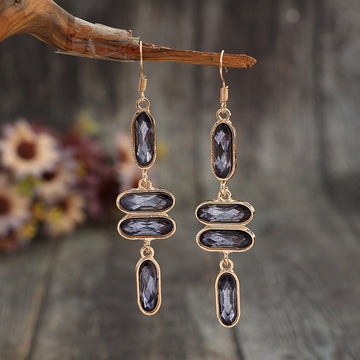 Alloy Colourful Stone Earrings