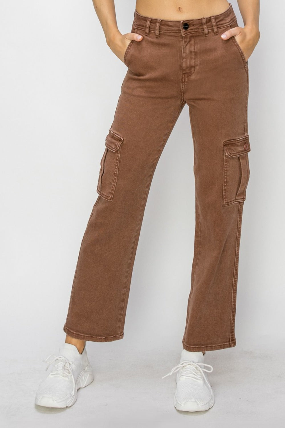 Risen Full Size High Rise Cargo Jeans - Get Stylish