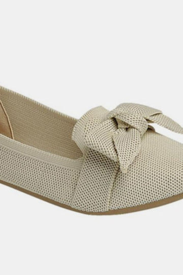 Forever Link Bow Tie Slip On Ballet Flats