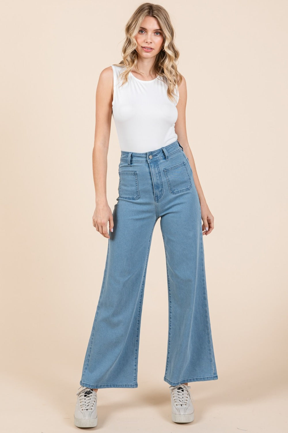 Mittoshop High Waist Wide Leg Jeans - Get Stylish