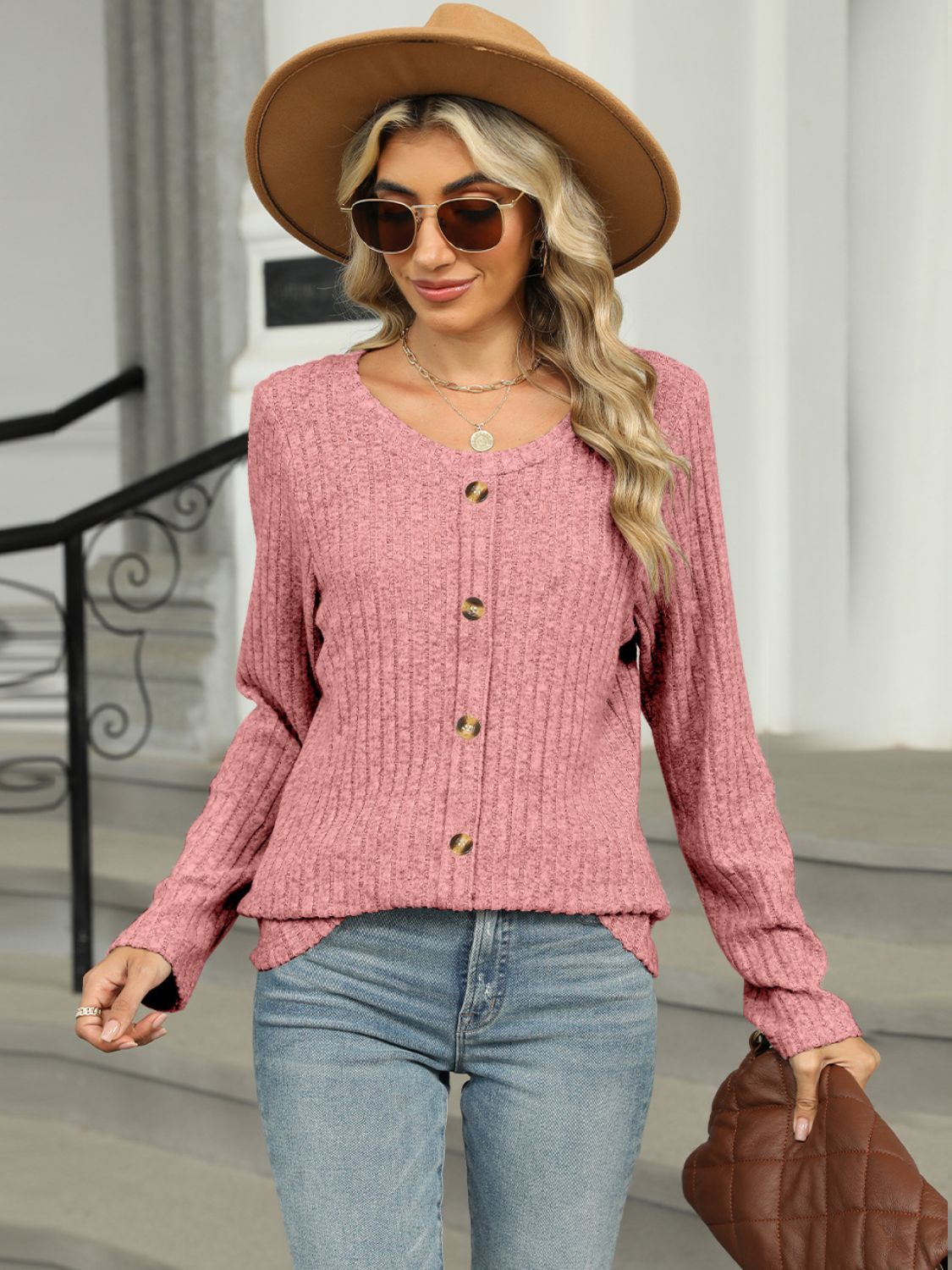 Round Neck Long Sleeve T-Shirt - Get Stylish