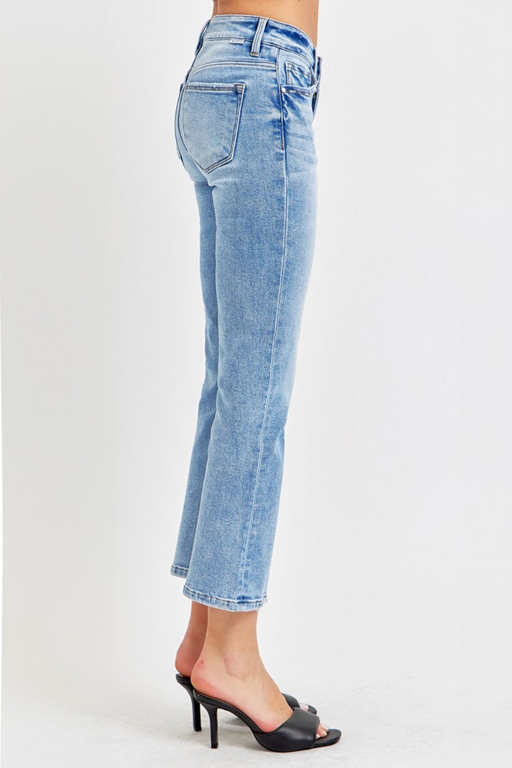 RISEN Full Size Low Rise Crop Slim Straight Jeans - Get Stylish