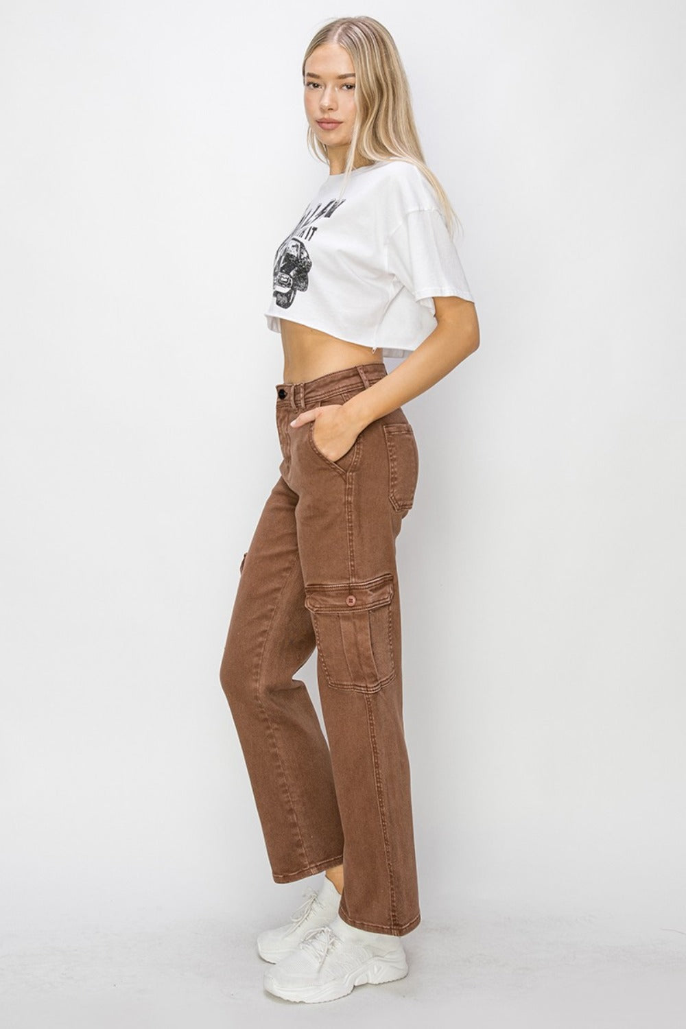 Risen Full Size High Rise Cargo Jeans - Get Stylish