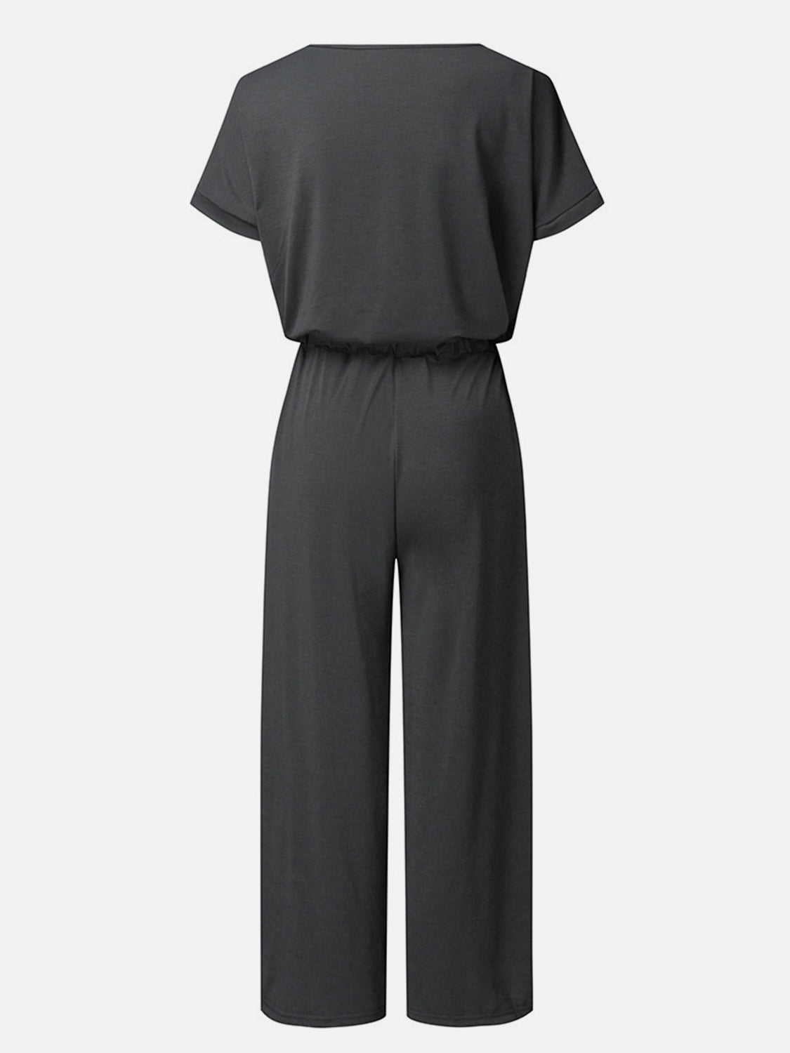 V-Neck Short Sleeve Jumpsuit - Get Stylish