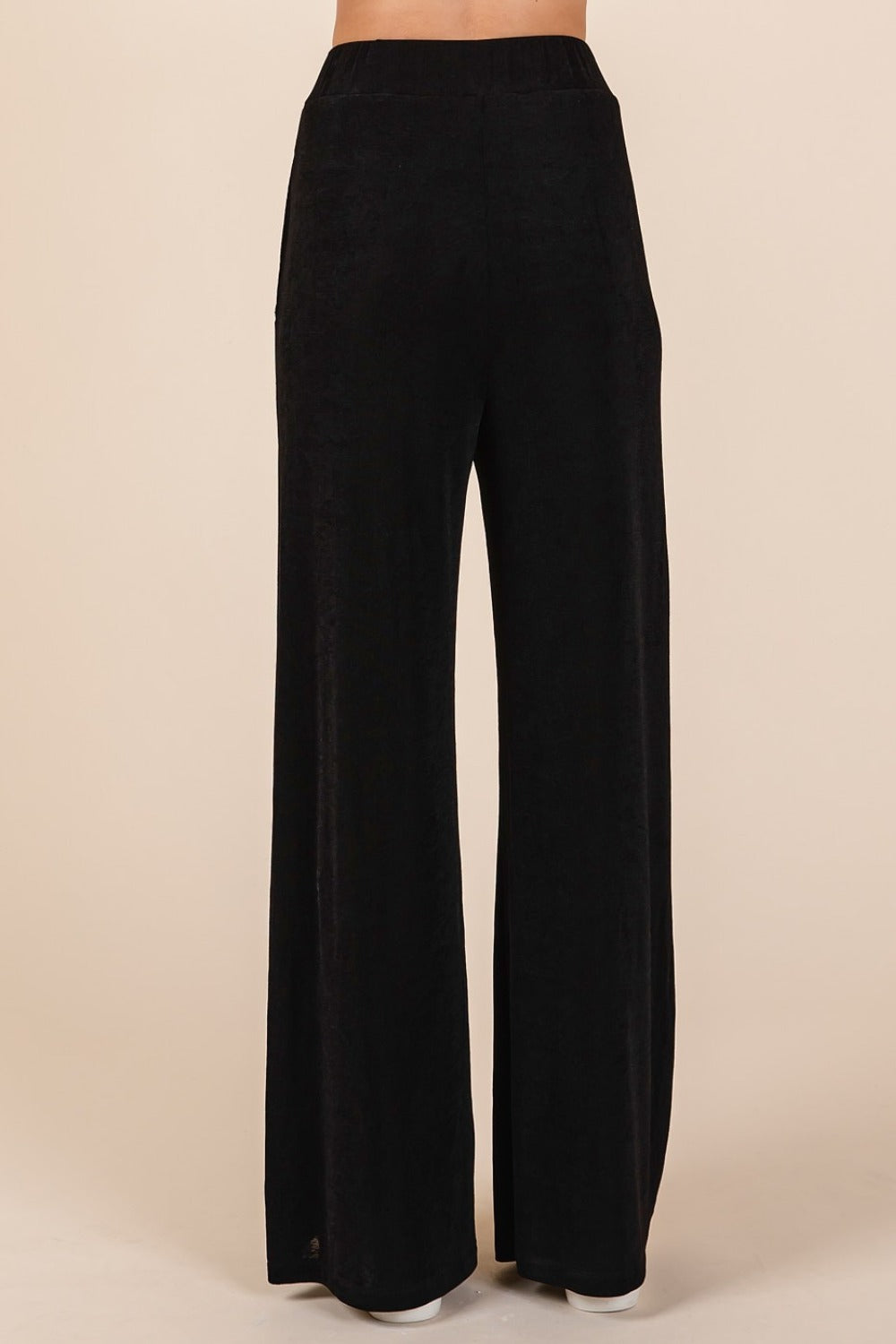 Mittoshop Elastic Waist Pants with Side Pockets - Get Stylish