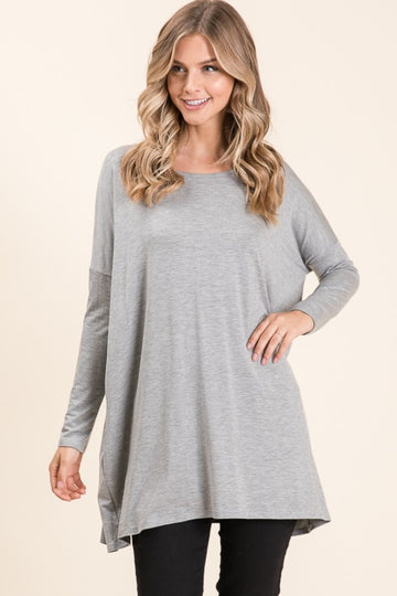 Round Neck Long Sleeve Oversized Top