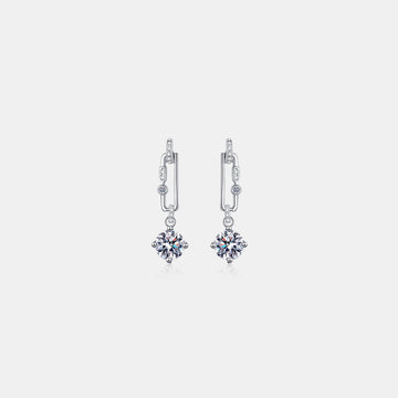 2 Carat Moissanite 925 Sterling Silver Earrings