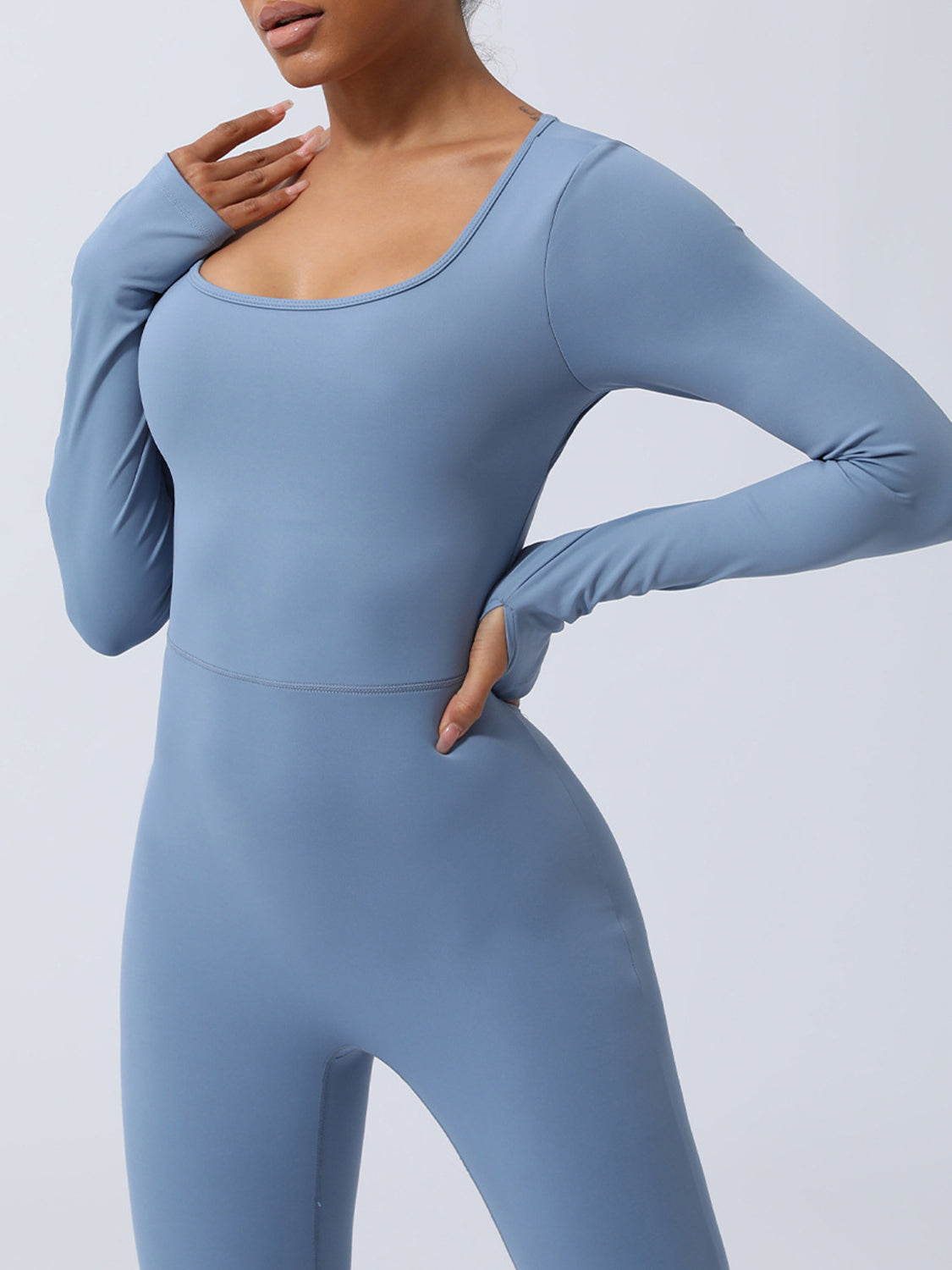 Twisted Backless Long Sleeve Jumpsuit - Get Stylish