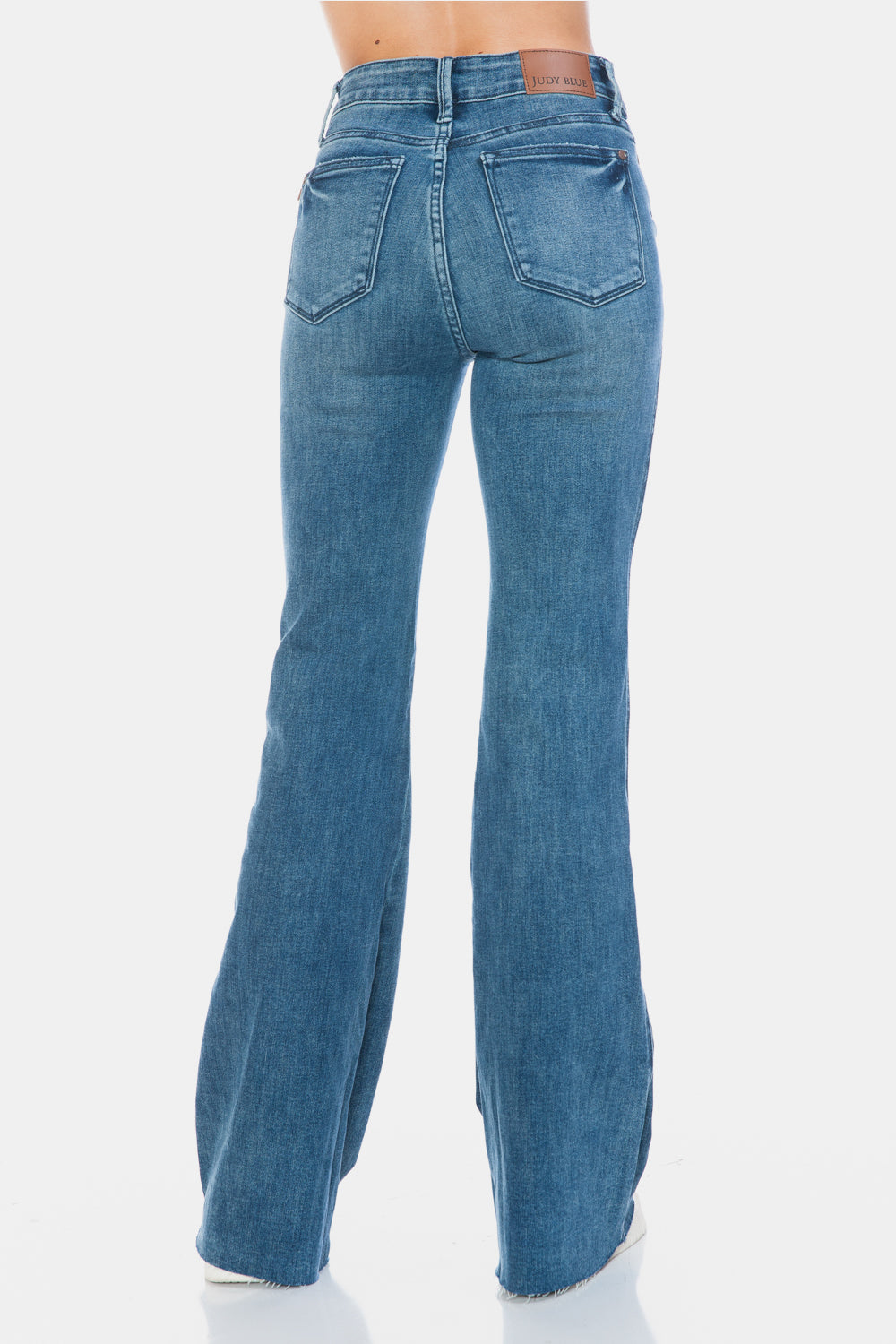 Judy Blue Full Size Tummy Control Cut Hem Flare Jeans - Get Stylish