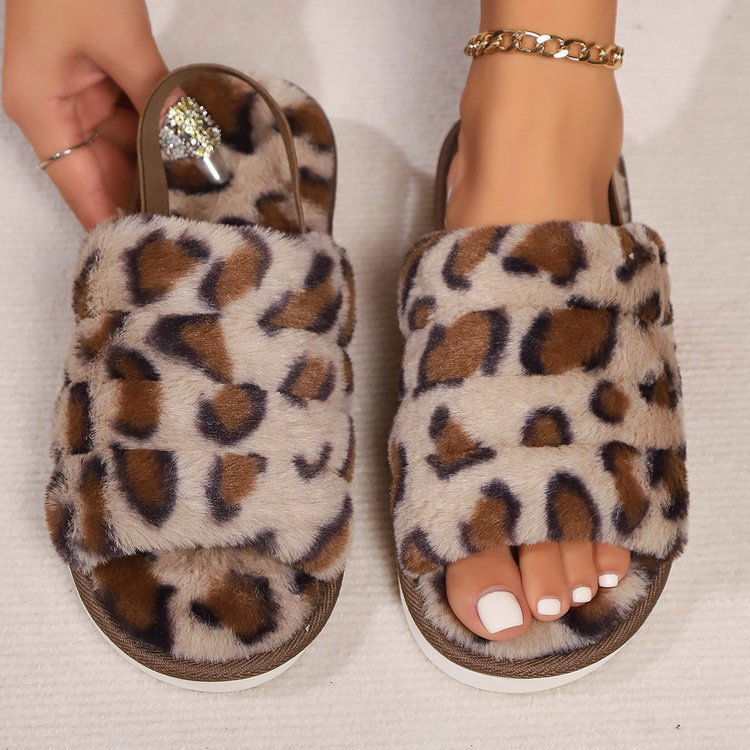 Leopard Open Toe Slippers - Get Stylish