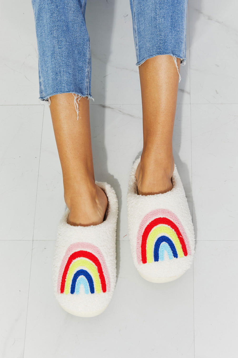 MMShoes Rainbow Plush Slipper - Get Stylish