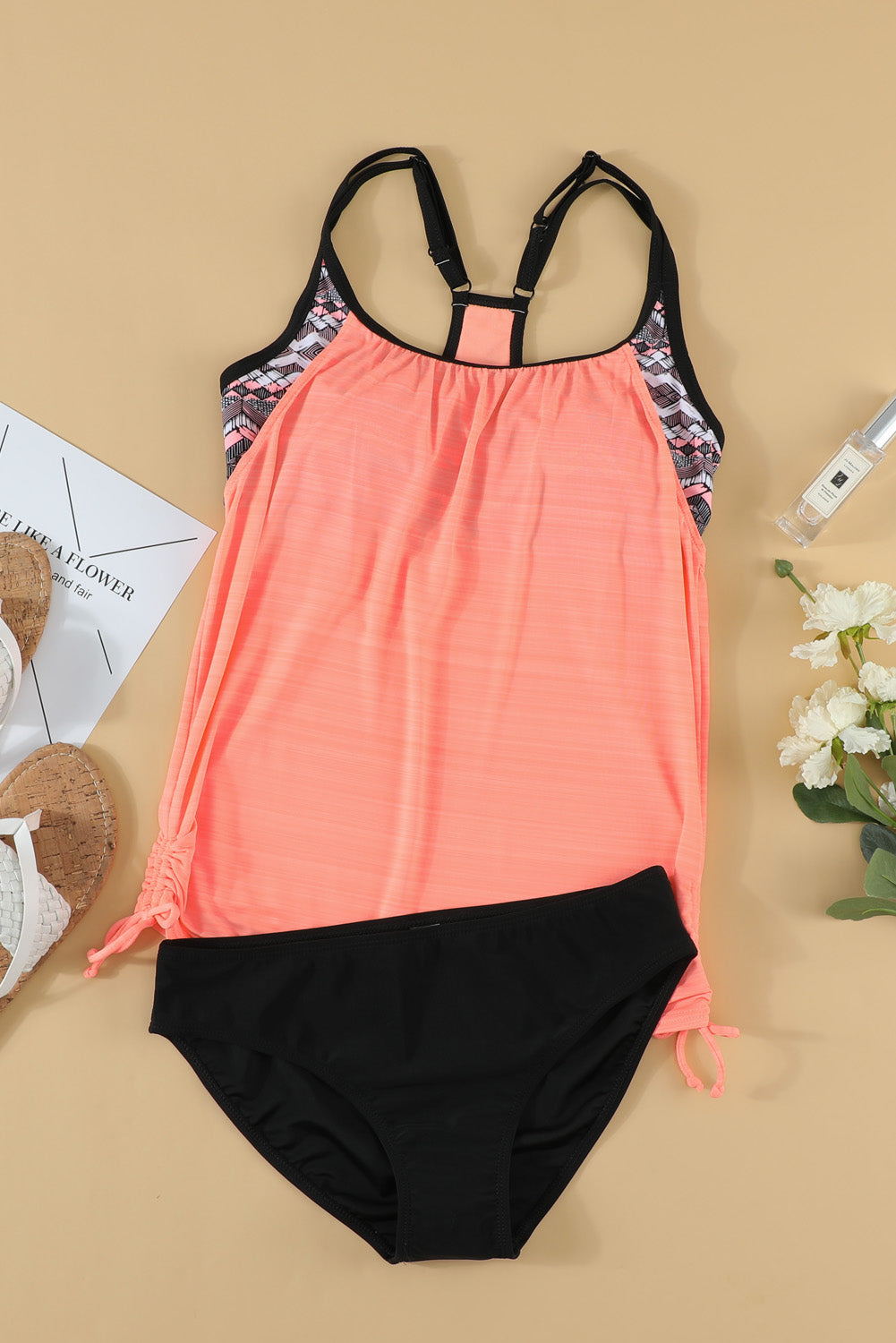 Scoop Neck Top and Brief Swim Set - Get Stylish