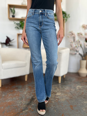 Full Size Mid-Rise Waist Straight Jeans