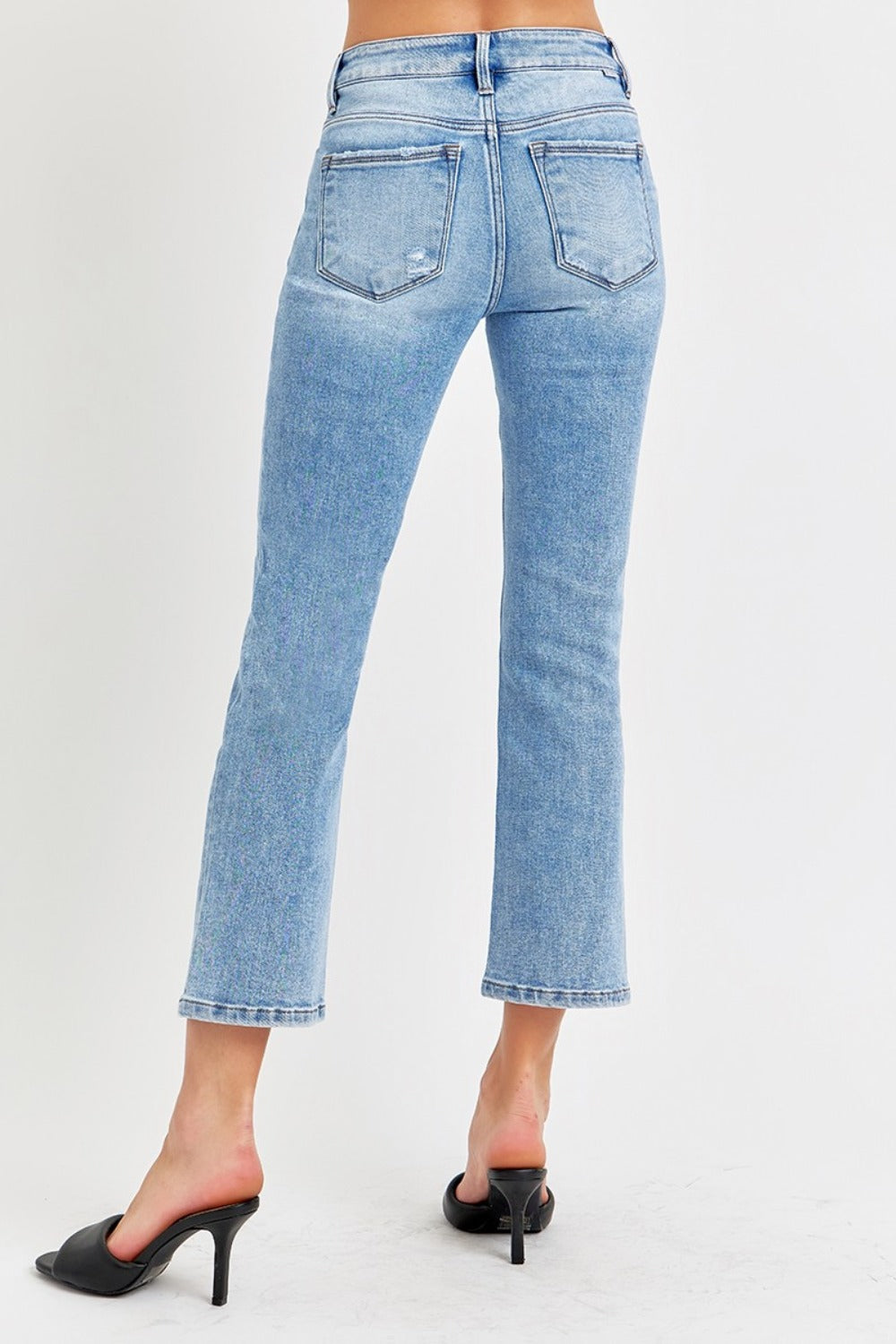 RISEN Full Size Low Rise Crop Slim Straight Jeans - Get Stylish