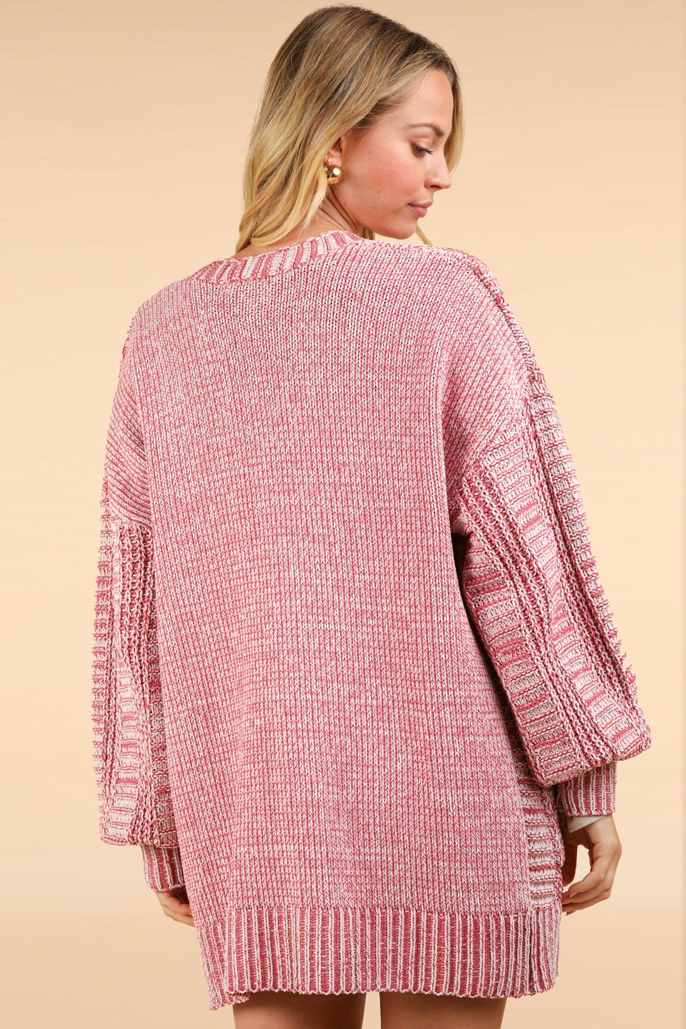 VERY J Cable Knit Open Front Cardigan - Get Stylish