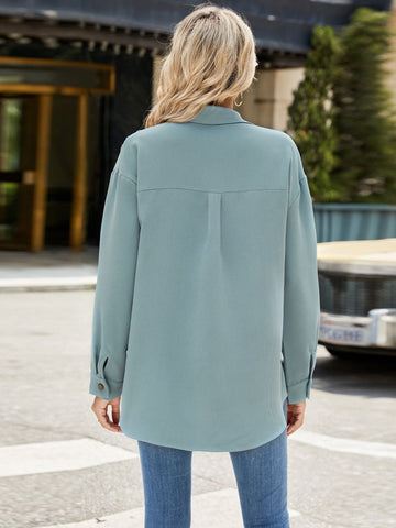 Collared Neck Long Sleeve Shirt