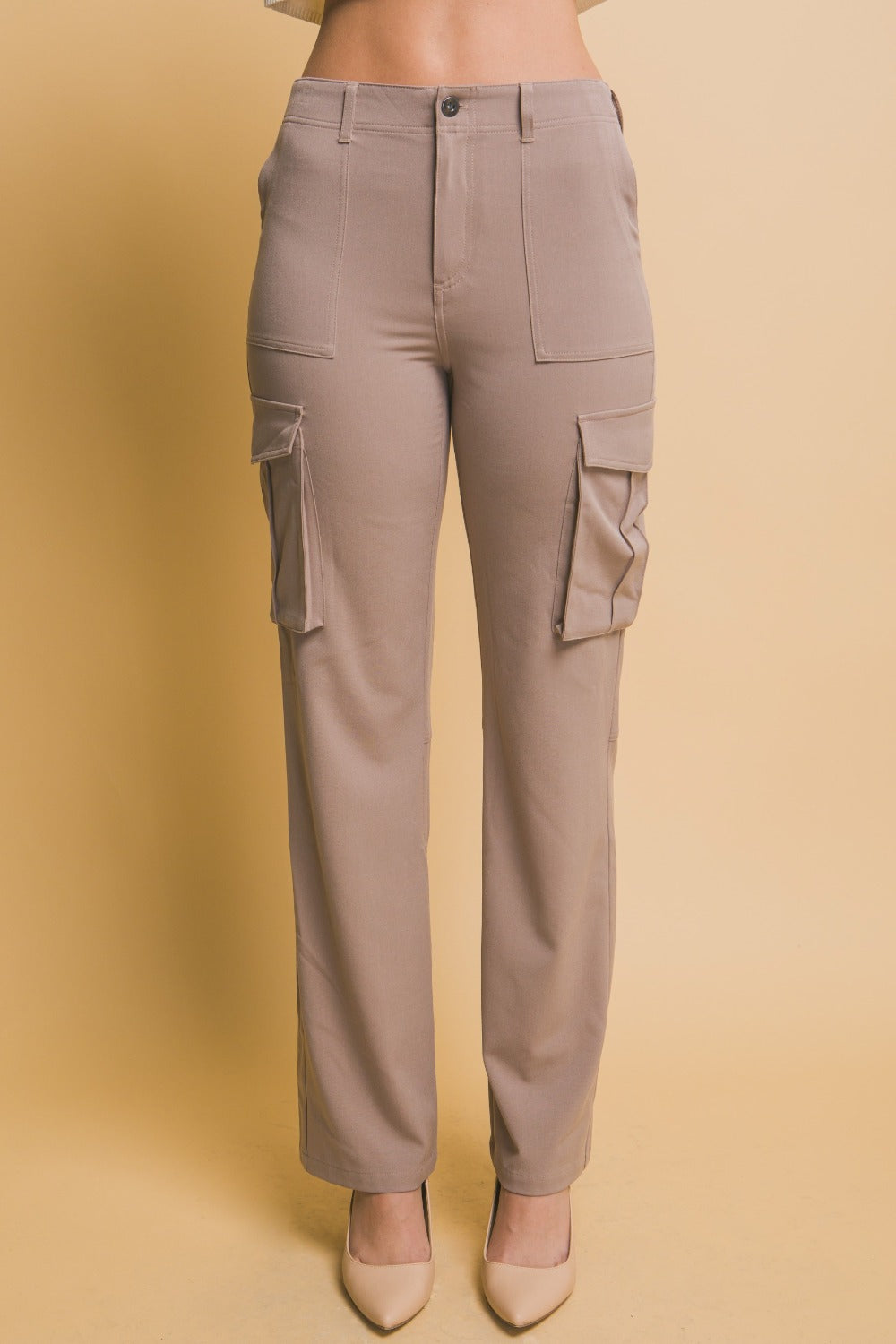 Love Tree High Rise Cargo Pants with Pockets - Get Stylish